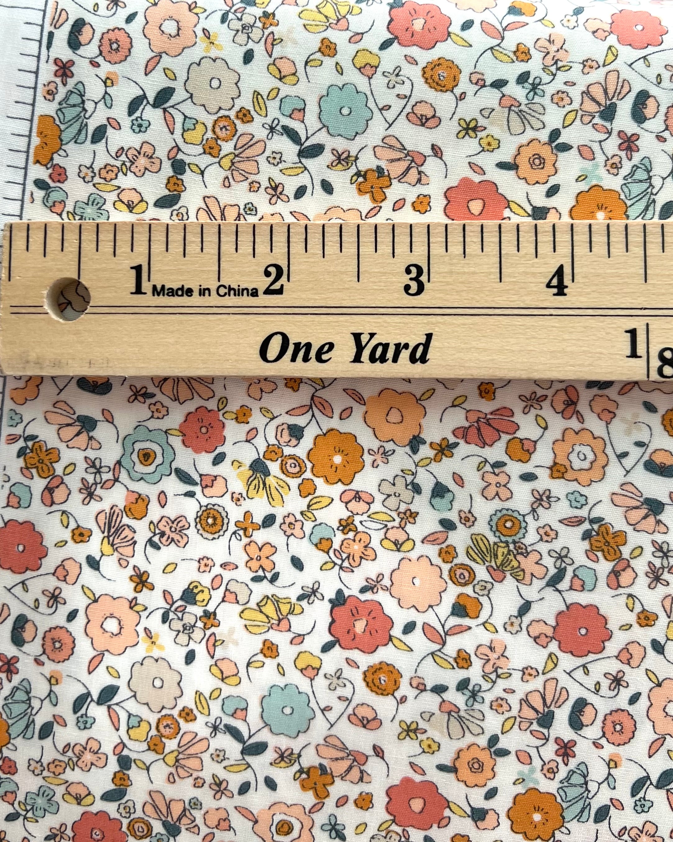 Colorful Floral Print Cotton Fabric - “Small & Sweet
