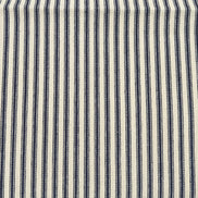 Woven Cotton Ticking Stripe- Navy and Off White- 44” Wide