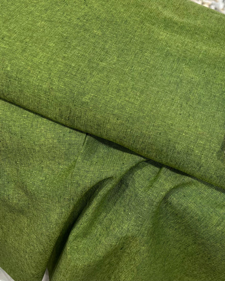 Green Essex Yarn Dyed- Linen- Cotton Blend- "Palm"- 43” Wide