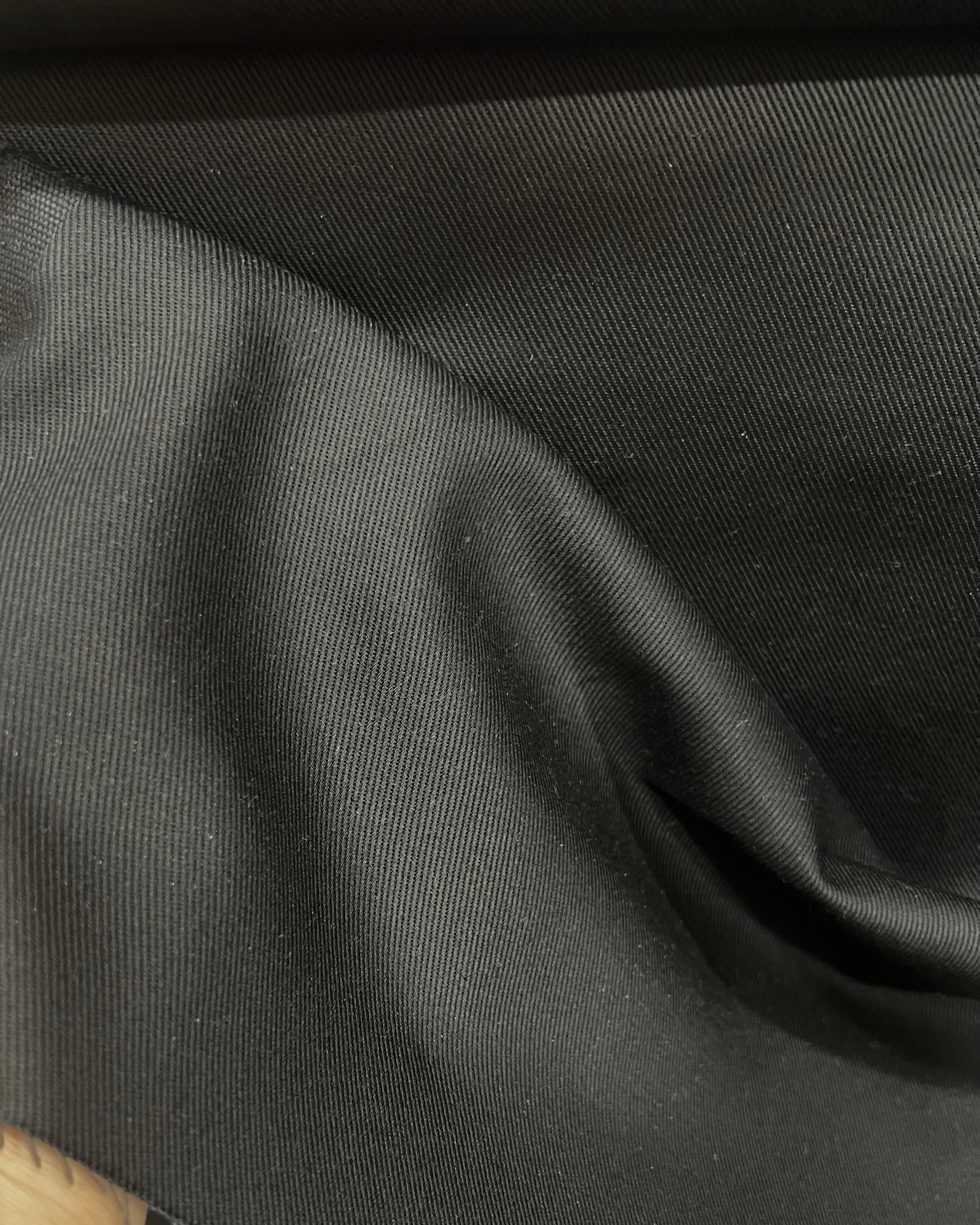 Black Cotton Twill- 44” Wide- Ventana Twill- 7.9 oz