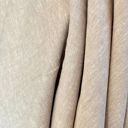 Brussels Washer Yarn Dye- Linen Rayon Blend- Light Beige "Flax"- 52" Wide