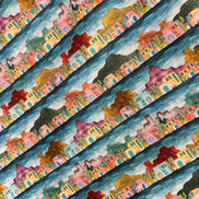 Colorful Adobe Houses- Magical Desert- 100% Cotton Fabric- 44” Wide
