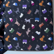 Cats, Books on Black- ‘The Purrrfect Book Club- Scattered Cats and Books” Lewis & Irene Cotton Fabric- 44” Wide