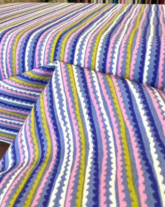 Purple, Pink Stripes Cotton Fabric- “Untangled Strings"- Art Gallery Oh, Meow