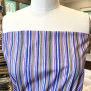 Purple, Pink Stripes Cotton Fabric- “Untangled Strings