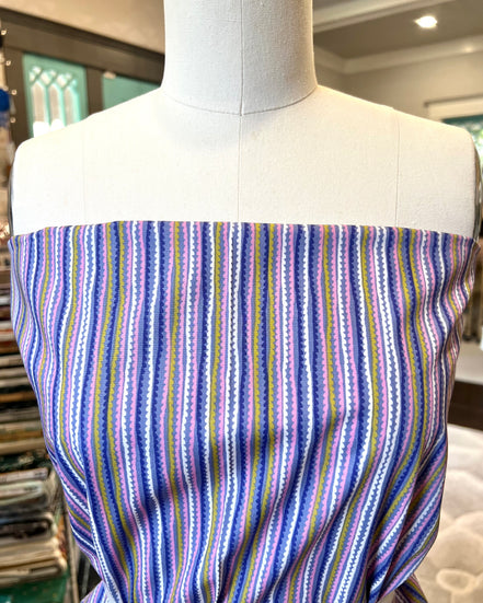 Purple, Pink Stripes Cotton Fabric- “Untangled Strings"- Art Gallery Oh, Meow