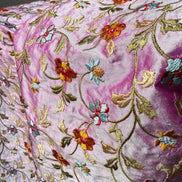 European Embroidery on Orchid Colored Silk- 55
