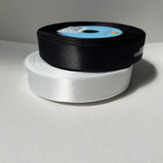 White- 300- Double Faced Satin Ribbon- 1” Wide