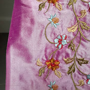 European Embroidery on Orchid Colored Silk- 55