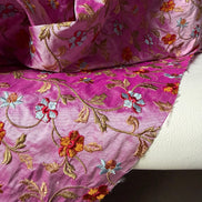 European Embroidery on Orchid Colored Silk- 55