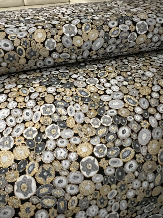 Gustav Klimt “Grey”- Print on Cotton Fabric- 44" (SRKM-17183)