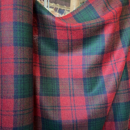 Red, Green Plaid Wool- “Loganberry”- Merchant & Mills- 60” Wide