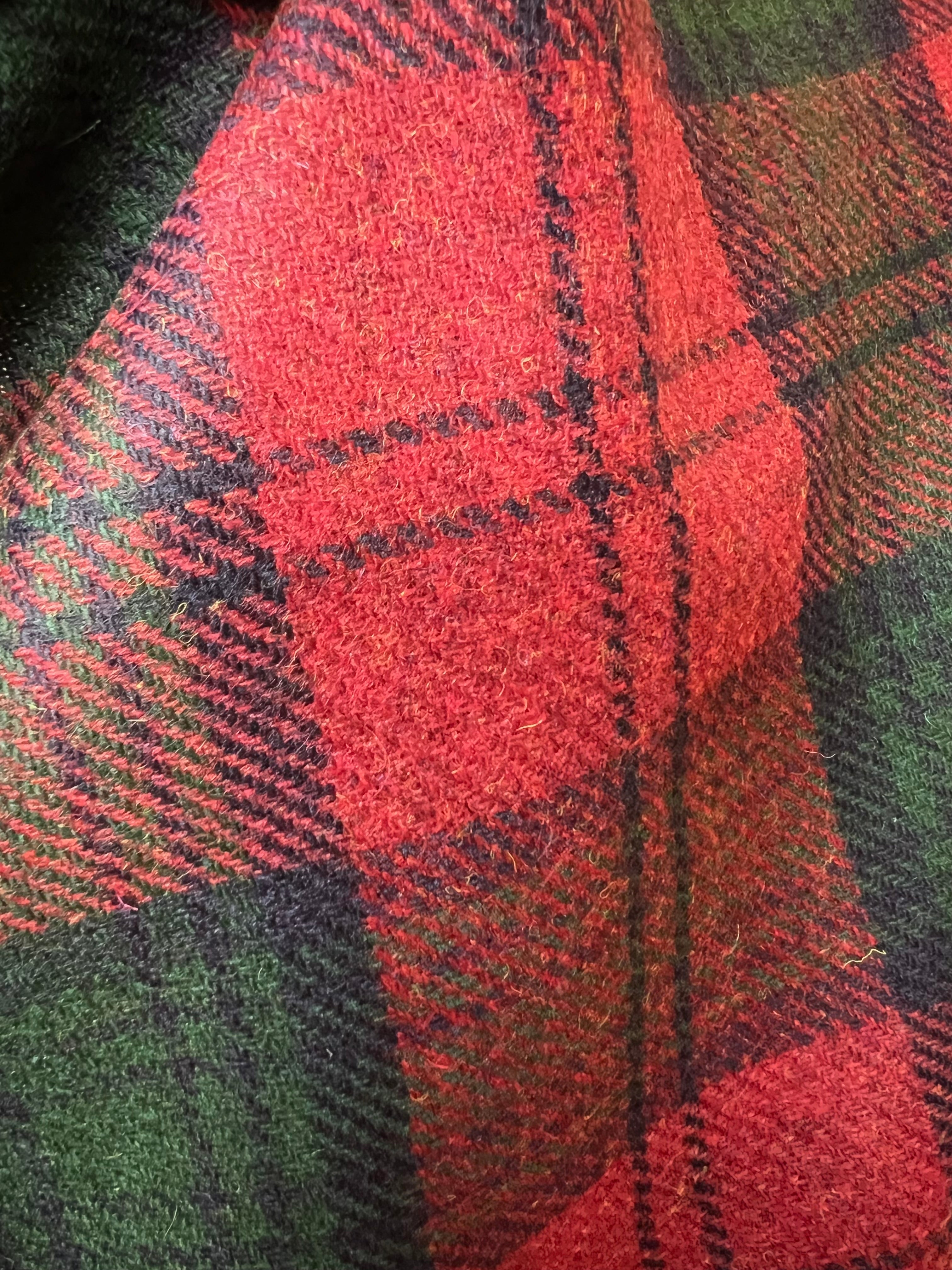 Red, Green Plaid Wool- “Loganberry”- Merchant & Mills- 60” Wide