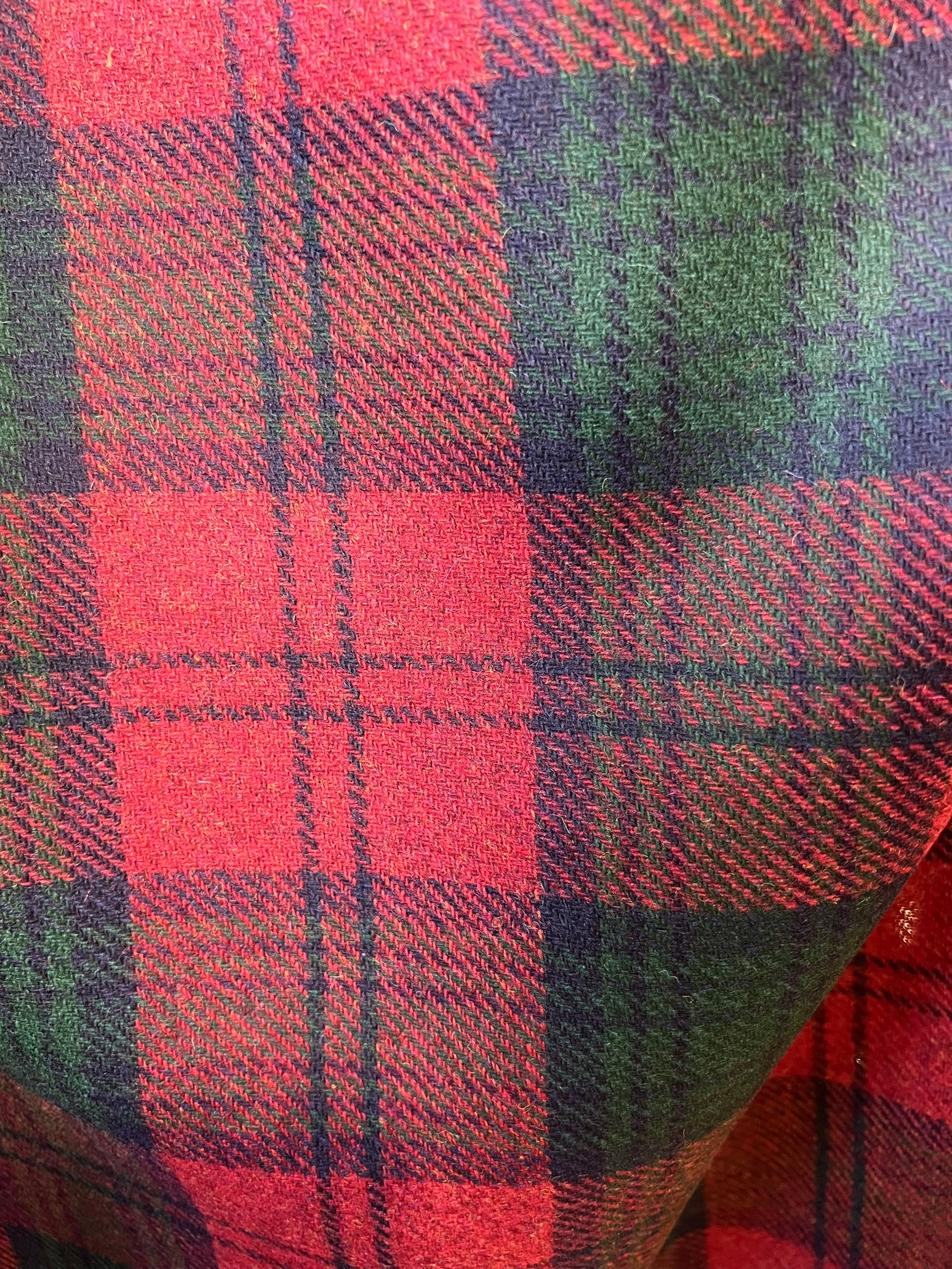 Red, Green Plaid Wool- “Loganberry”- Merchant & Mills- 60” Wide