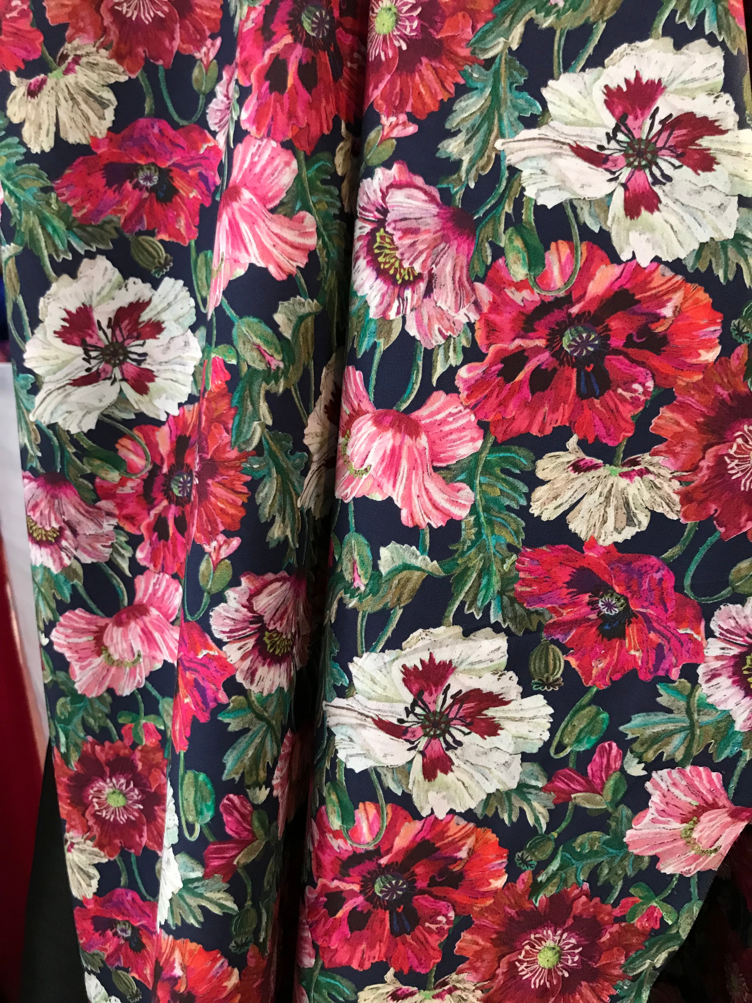 Liberty London- Poppy Amelie (A) Tana Lawn Cotton- Pink, Red