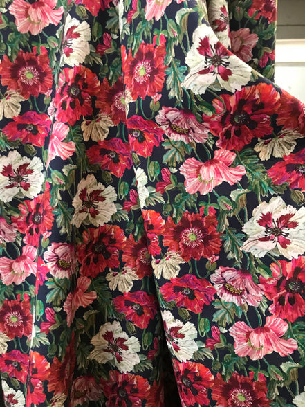 Liberty London- Poppy Amelie (A) Tana Lawn Cotton- Pink, Red