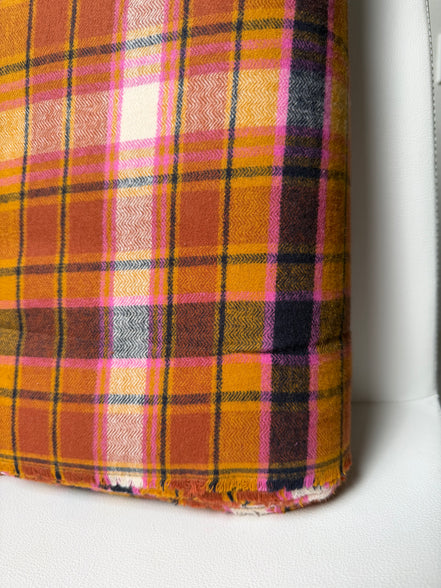 Chevron Plaid Toffee- Highlands Flannel- Art Gallery AGF- Yarn Dyed Cotton- 44” Wide