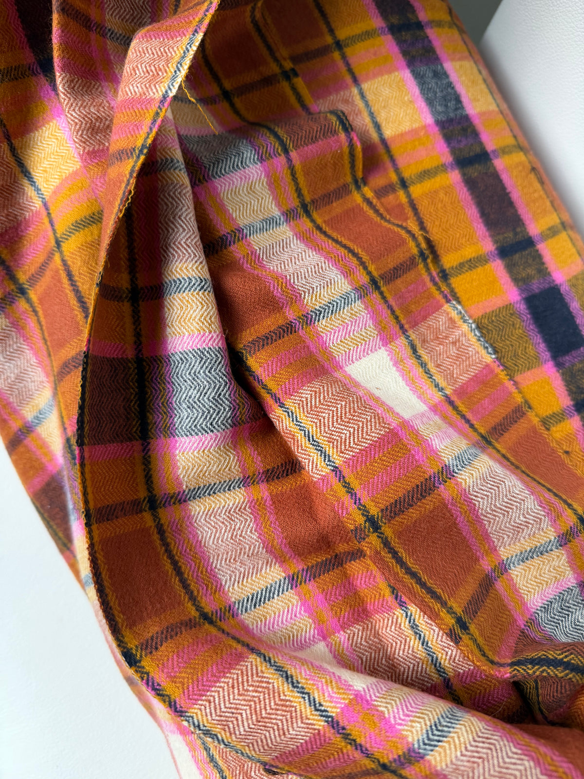 Chevron Plaid Toffee- Highlands Flannel- Art Gallery AGF- Yarn Dyed Cotton- 44” Wide