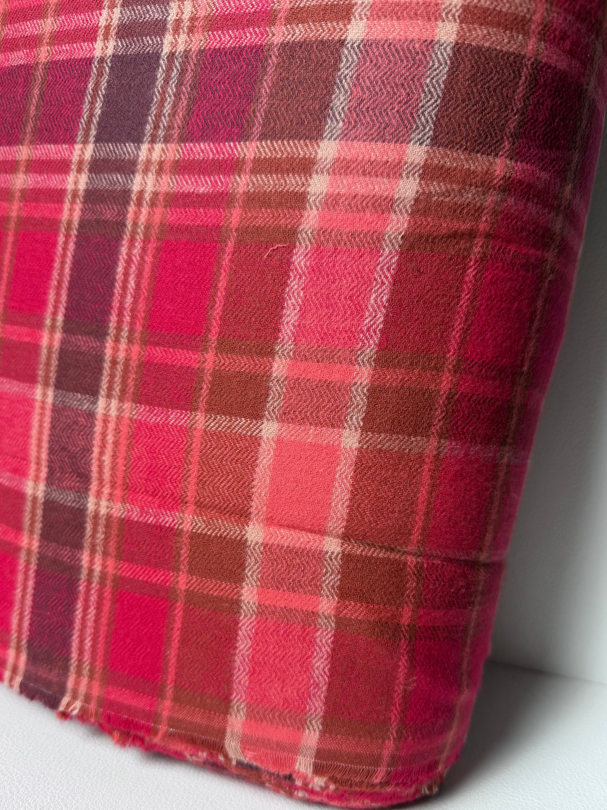 Chevron Plaid Cranberry- Highlands Flannel- Art Gallery AGF- Yarn Dyed Cotton- 44” Wide
