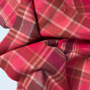 Chevron Plaid Cranberry- Highlands Flannel- Art Gallery AGF- Yarn Dyed Cotton- 44” Wide