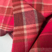 Chevron Plaid Cranberry- Highlands Flannel- Art Gallery AGF- Yarn Dyed Cotton- 44” Wide