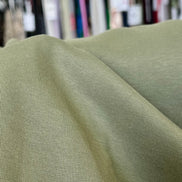 Green “Olive” Avalon 1x1 Rib Knit Cotton Fabric- 68” Wide