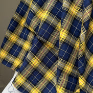 Sevenberry: Red, Dark Blue, Yellow Classic Plaid Twill- Lightweight Cotton- 57” Wide