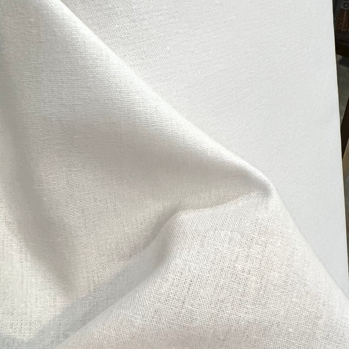 White Essex Linen- Cotton Blend CANVAS Fabric- 44
