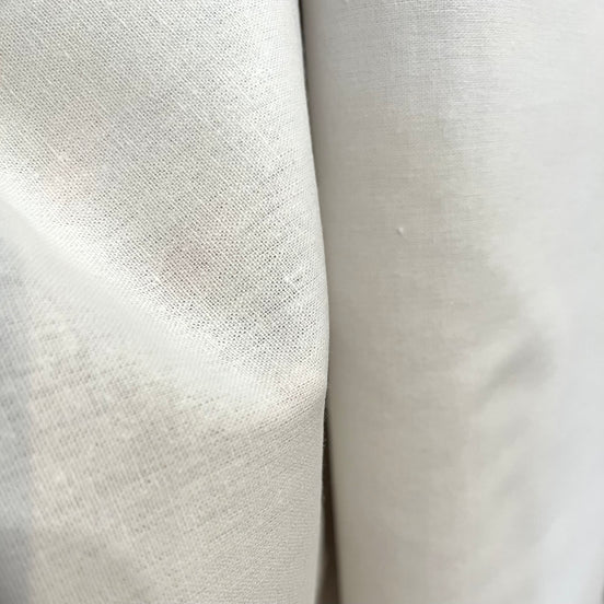 White Essex Linen- Cotton Blend CANVAS Fabric- 44" Wide
