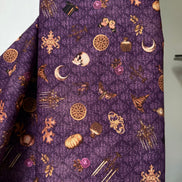 Moons, Pumpkins, Skulls- “Dreadful Delights Aubergine