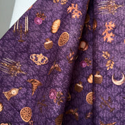 Moons, Pumpkins, Skulls- “Dreadful Delights Aubergine