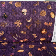 Moons, Pumpkins, Skulls- “Dreadful Delights Aubergine