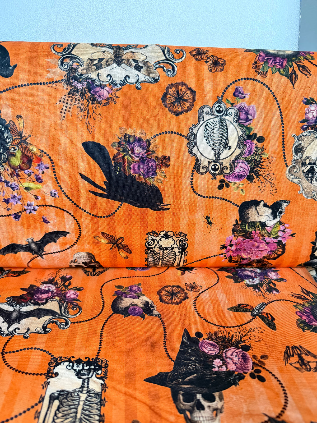 Bats, Crows, Skulls- “Dreadful Delights Pumpkin