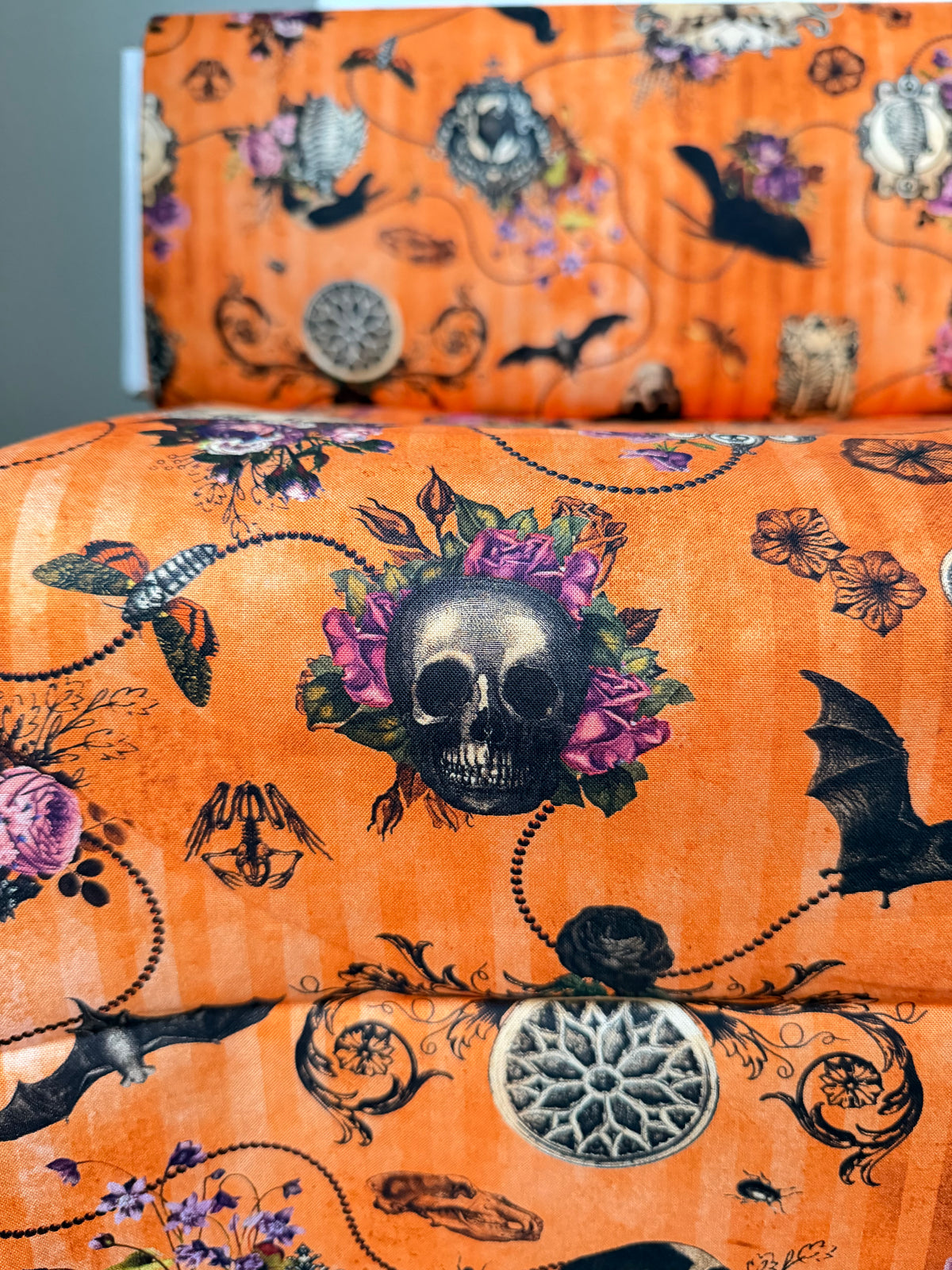 Bats, Crows, Skulls- “Dreadful Delights Pumpkin
