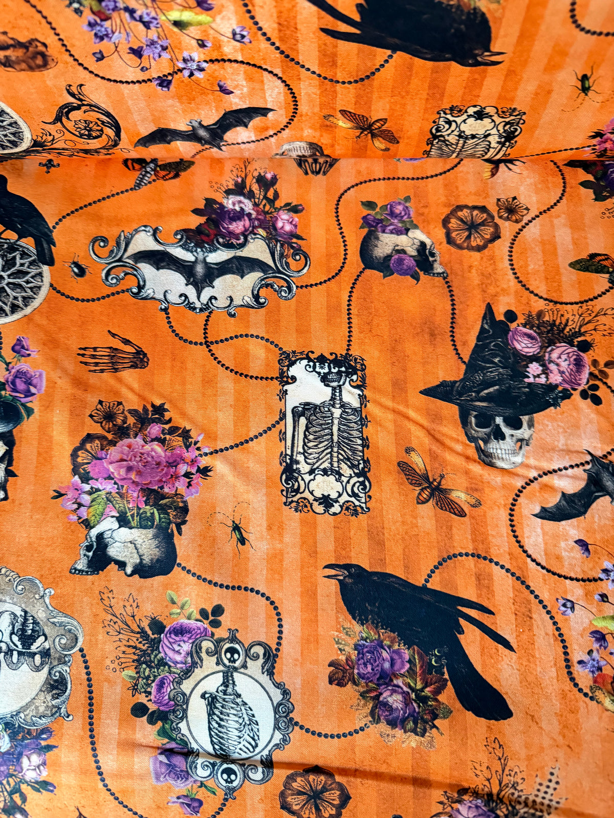 Bats, Crows, Skulls- “Dreadful Delights Pumpkin