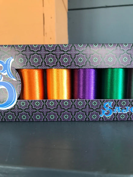 Sajou Eight Spools Fil Au Chinois Rayon Thread- Assortment #2- Bright Tones
