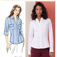 Butterick B7055 Sewing Pattern Shirts with Princess Seams by Tammie Pontsler for Palmer/Pletsch- Sizes 8-16