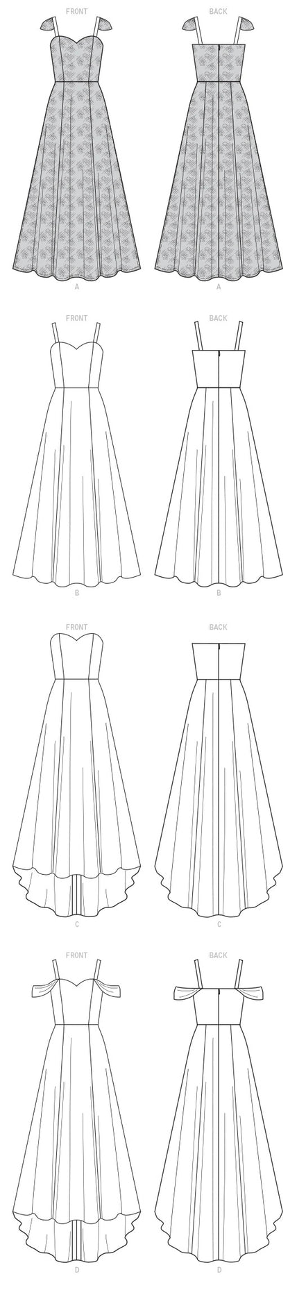 McCall's Sewing Pattern Misses' Dresses- M7718- (6-8-10-12-14), (14-16-18-20-22)