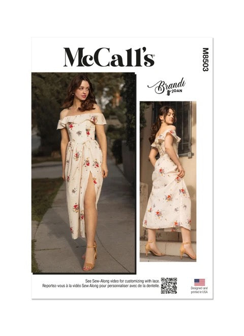 McCall's Sewing Pattern Misses' Dress by Brandi Joan- M8503- 6-8-10-12-14