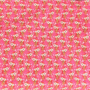 Pink and White Floral Jersey Knit Cotton Fabric- 