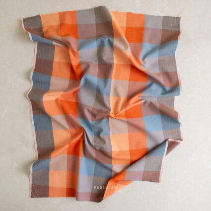 Cotton Fabric- "Wide Happy Checkers in Sailor "- Lumiére (Wide Width)- Fableism- 54” Wide