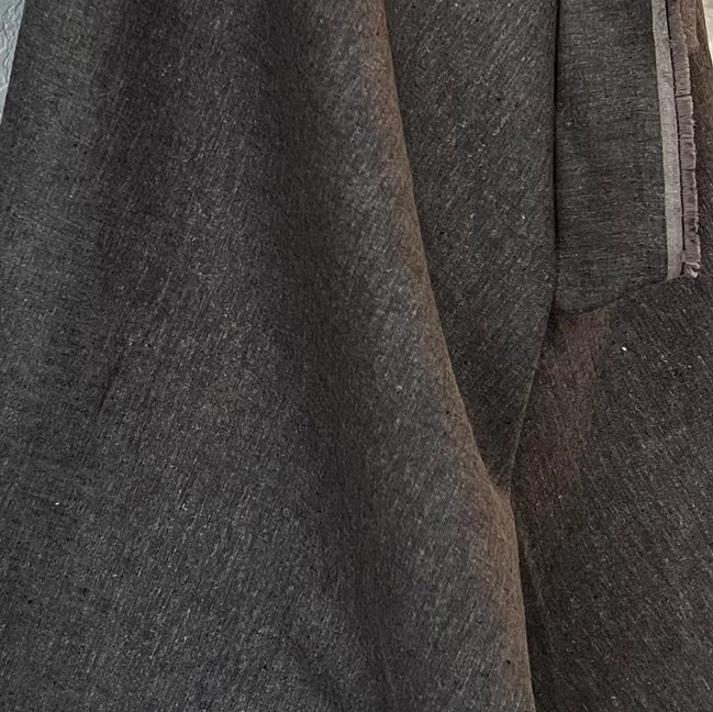 Hemptex Chambray- Hemp- Cotton Blend- Black- 53" Wide
