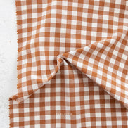 Camp Gingham- “Graham” Brown- Red- Fableism- 44” Wide- Cotton Woven- 3/8” Squares
