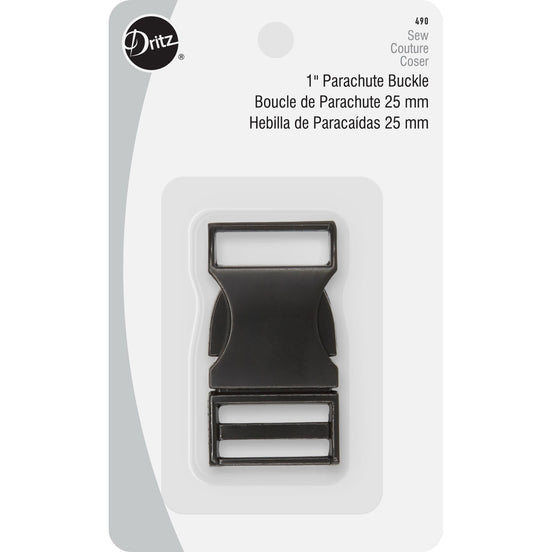 Metal Parachute Buckle 1”- Matte Black