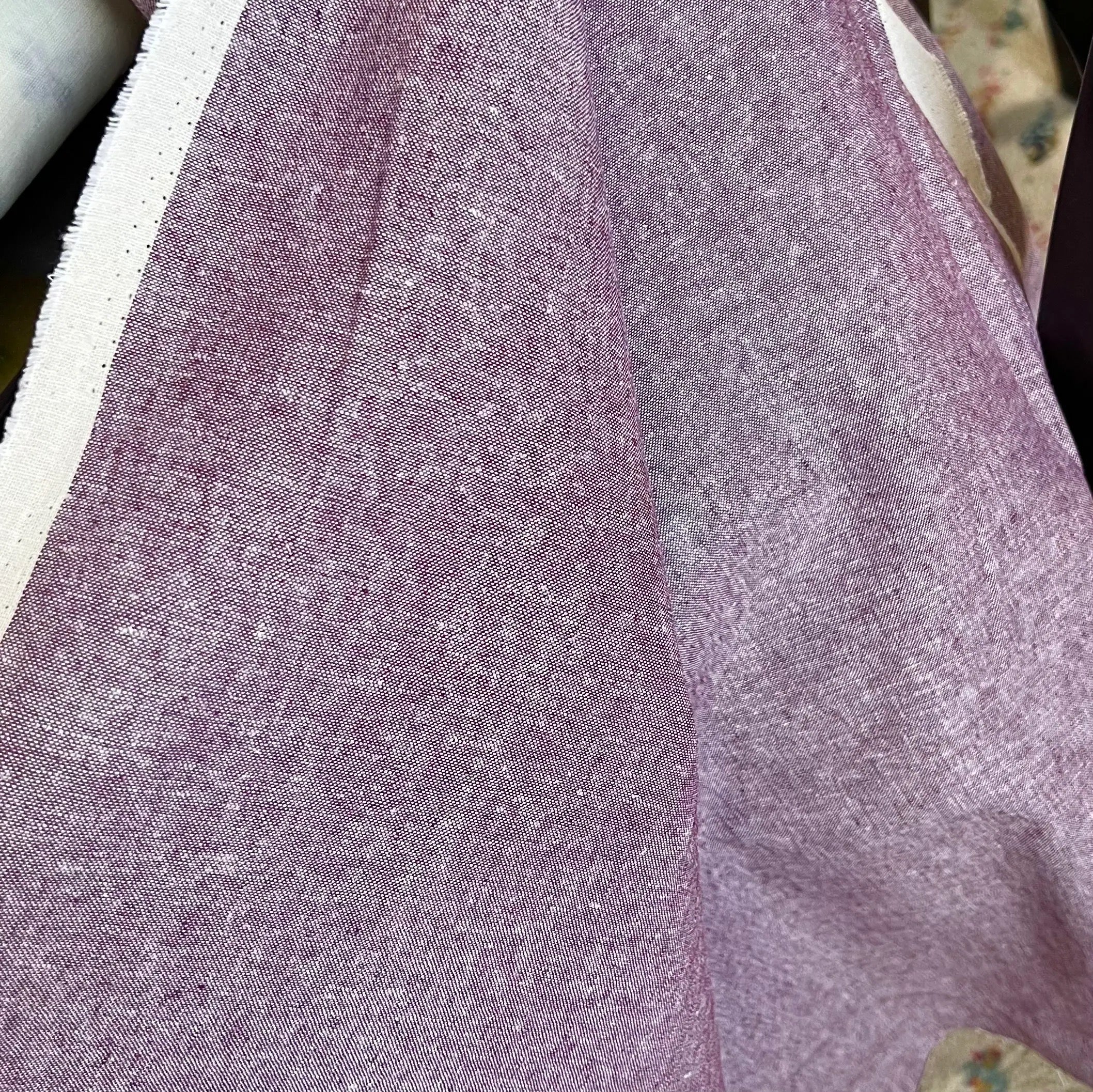 Essex Yarn Dyed Linen- Cotton Blend- Purple “Eggplant
