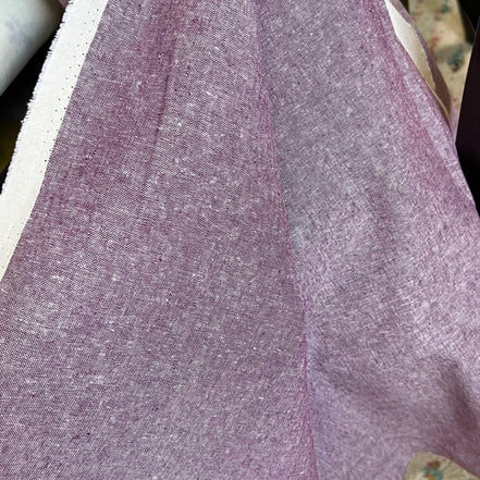 Essex Yarn Dyed Linen- Cotton Blend- Purple “Eggplant"- 44” Wide