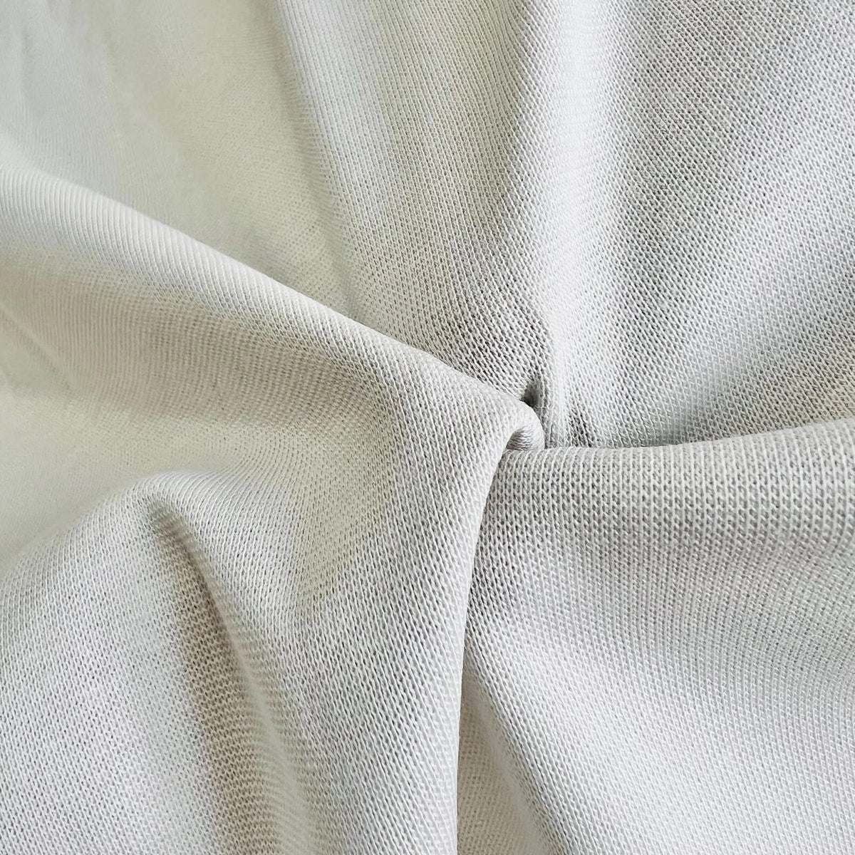 Gray Avalon 1x1 Rib Knit Cotton Fabric- 68” Wide