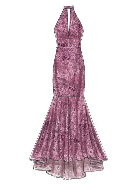 McCall's Sewing Pattern Misses' Column and Trumpet Dresses with Bodice and Sleeve Variations- M7569- 6-8-10-12-14