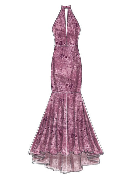 McCall's Sewing Pattern Misses' Column and Trumpet Dresses with Bodice and Sleeve Variations- M7569- 6-8-10-12-14