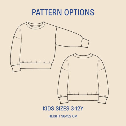 James Sweater Kids' Paper Sewing Pattern- Wardrobe By Me- Kids sizes 3-12